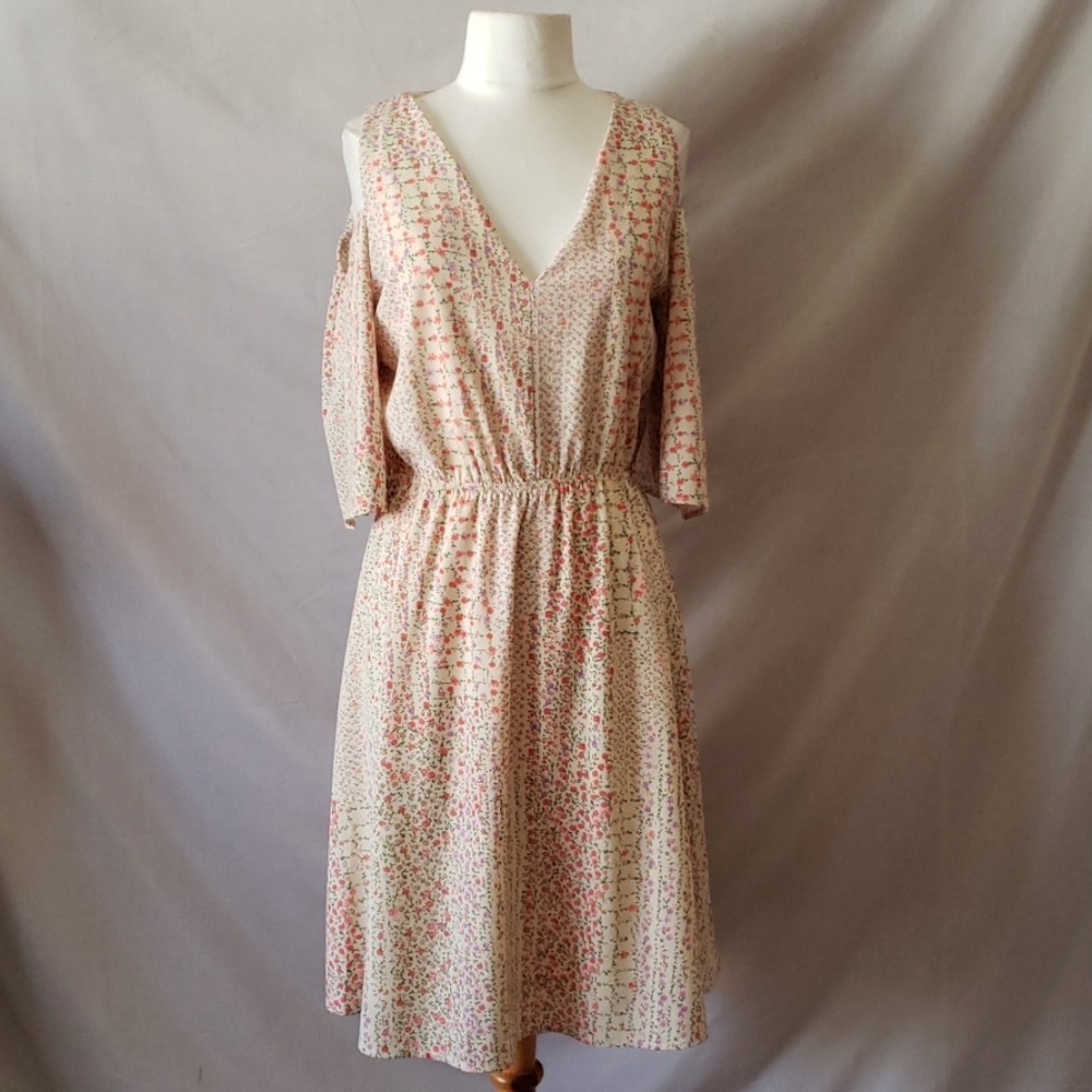 New Fraiche Cold Shoulder Floral Dress